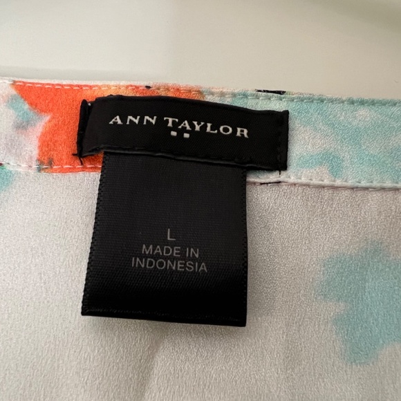 Ann Taylor Floral Sleeveless Top Lightweight Summer Size L - Picture 5 of 11